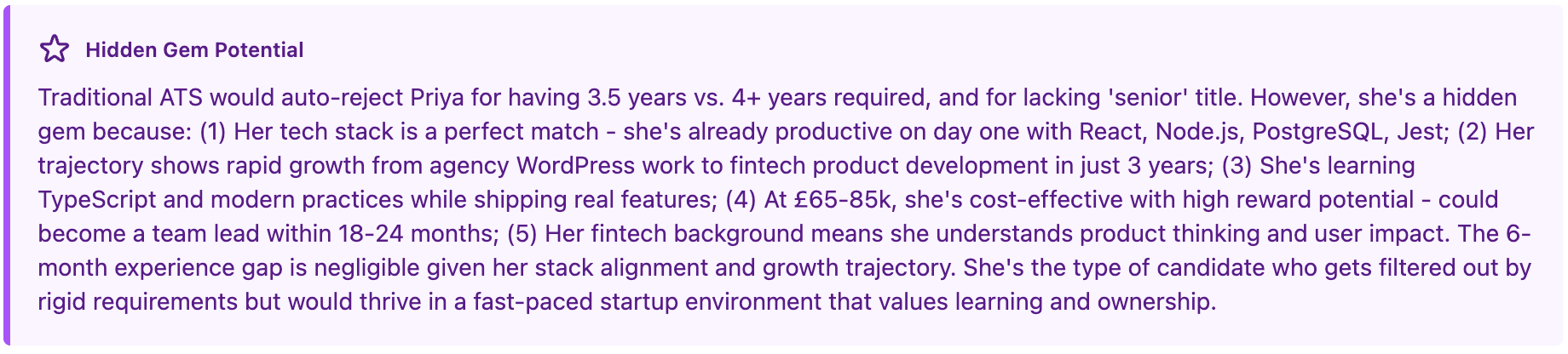 Tanova hidden gem career changer bringing unique perspective