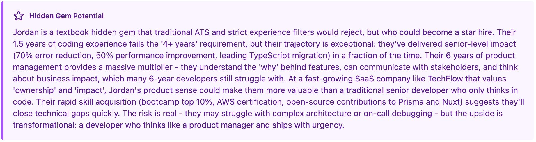 Tanova hidden gem self-taught developer with proven ability